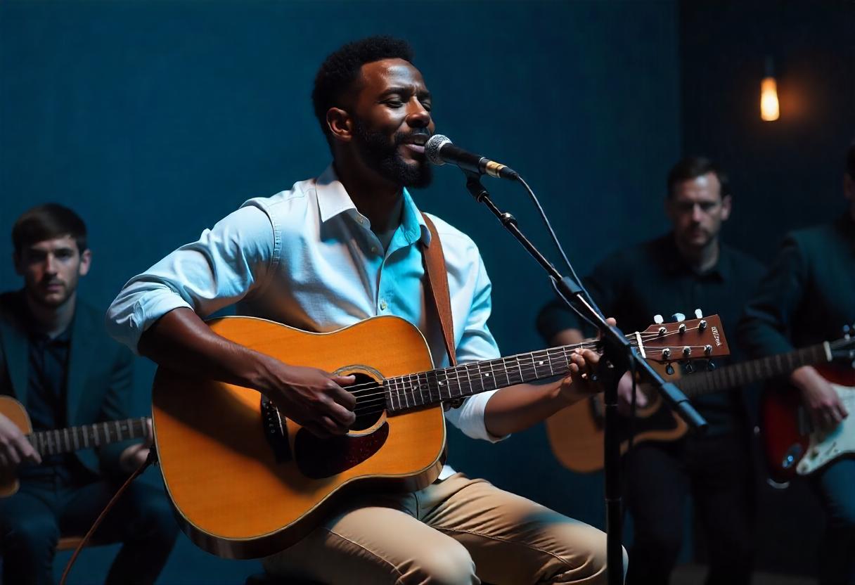 Nashville songwriter performing at an intimate in-the-round event